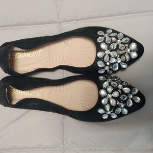 GUANSITU Ballerina Black Slippers